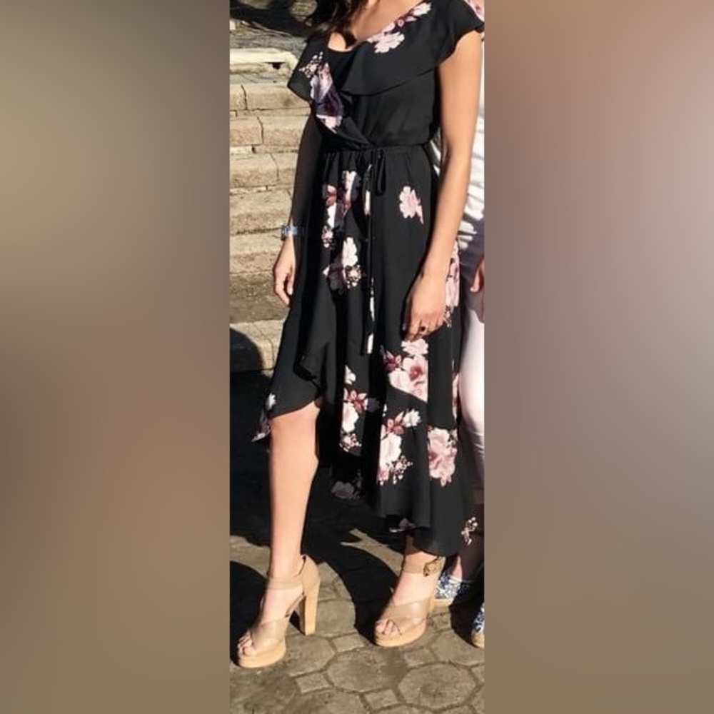 Black floral dress
